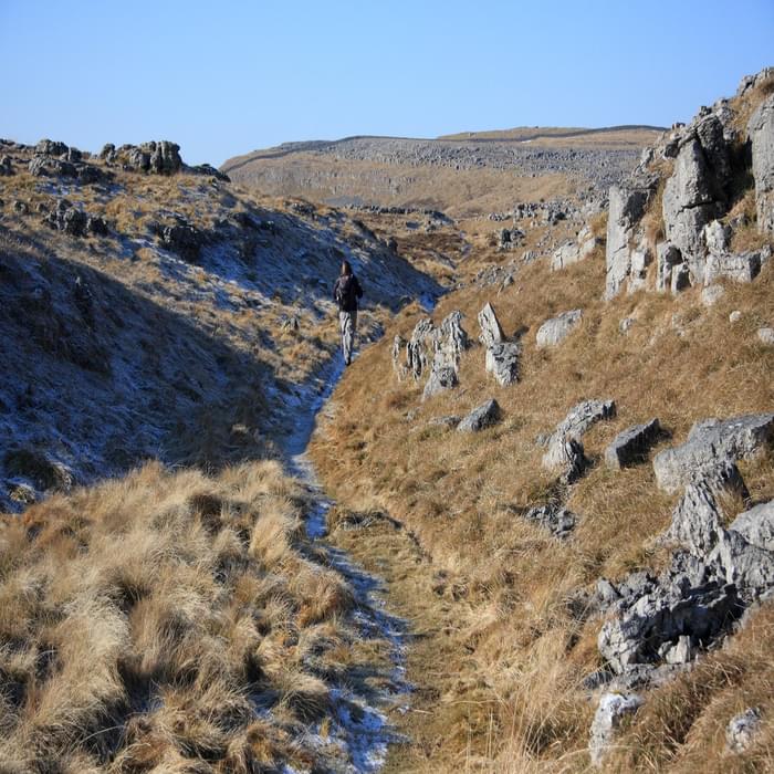Walk2A Crossing Great Asby Scar On A Frosty Winters Morning