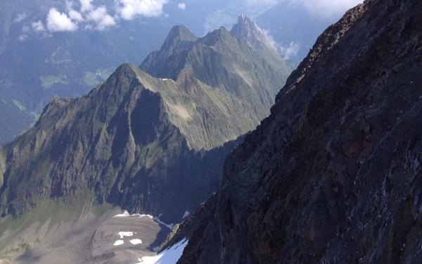 Habicht (3277m) is an accessible alpine peak in the Stubai valley with several scrambling ascents from different directions