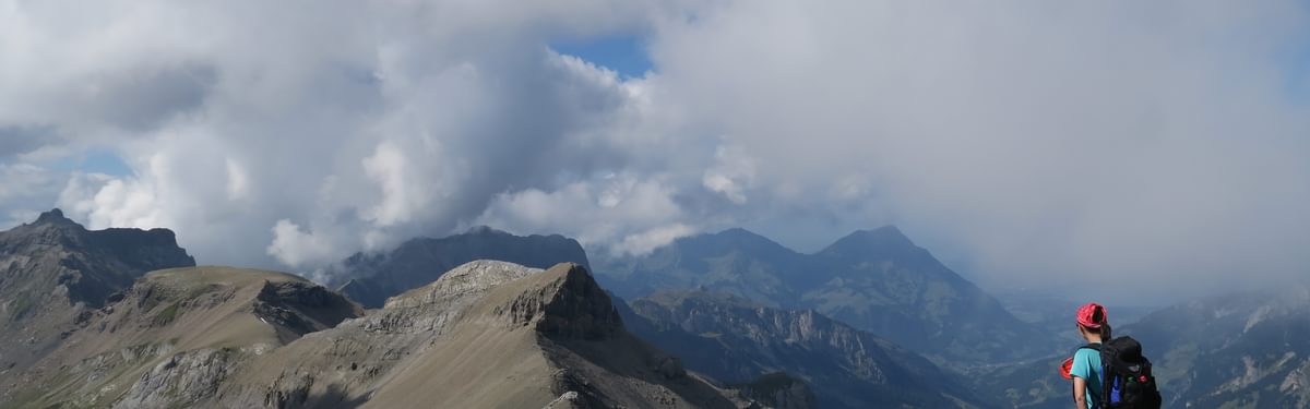 Superb views from the Hohturli Pass The Alpine Pass Route Switzerland