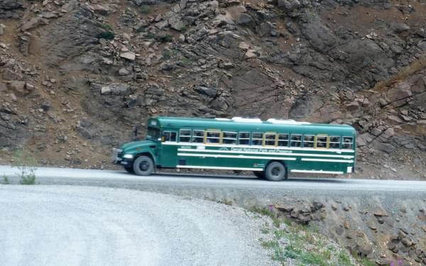 Tour Bus On Denali Park Road