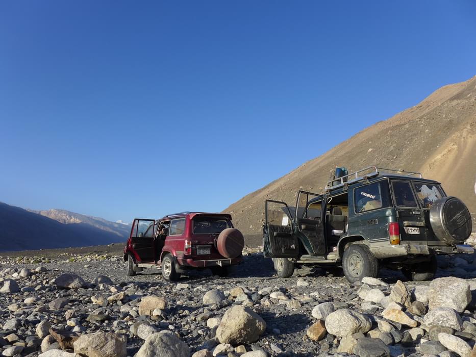 4X4 vehicles are sometimes the only way like here in the Wakhan Valley