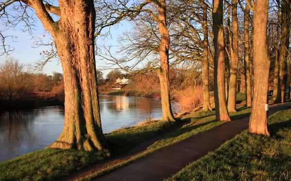 Pic2 The River Eden Flowing Through Parkland In Carlisle