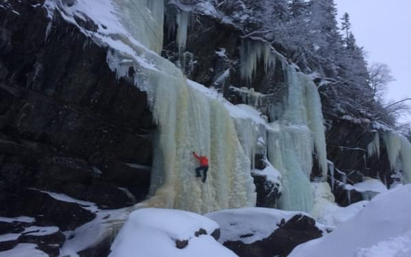 Krokan is a short walk from the main road and offers plentiful opportunities to ice climb as well as snowshoe around the area.