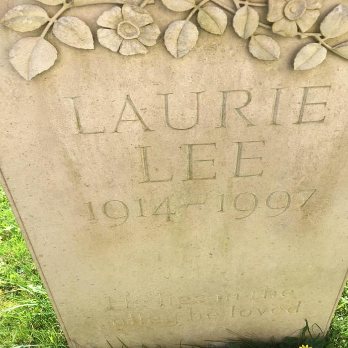 Laurie Lee’s resting place: his book As I Walked Out One Midsummer Morning was a great inspiration for my walk