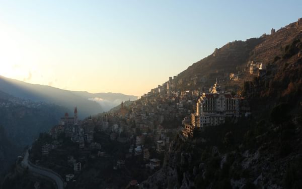 Bsharri catching the last of the sun’s rays