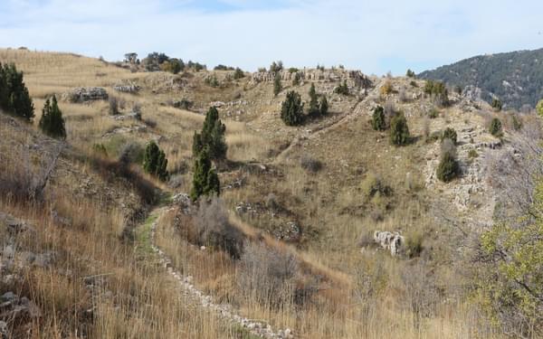 Typical limestone terrain between Hasroun and Tannourine