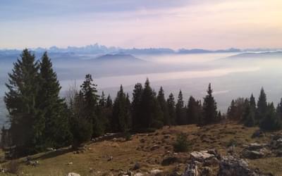 004 The southern Jura overlooking Mont Blanc, from the ‘Balcon des Alpes’ (Stages 12 and 13)