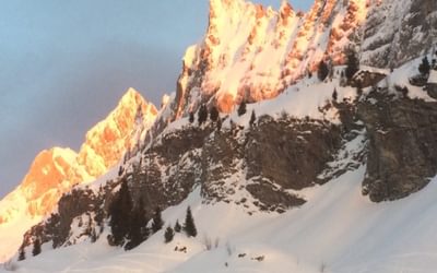 Watching the sun set over Les Dents Blanches