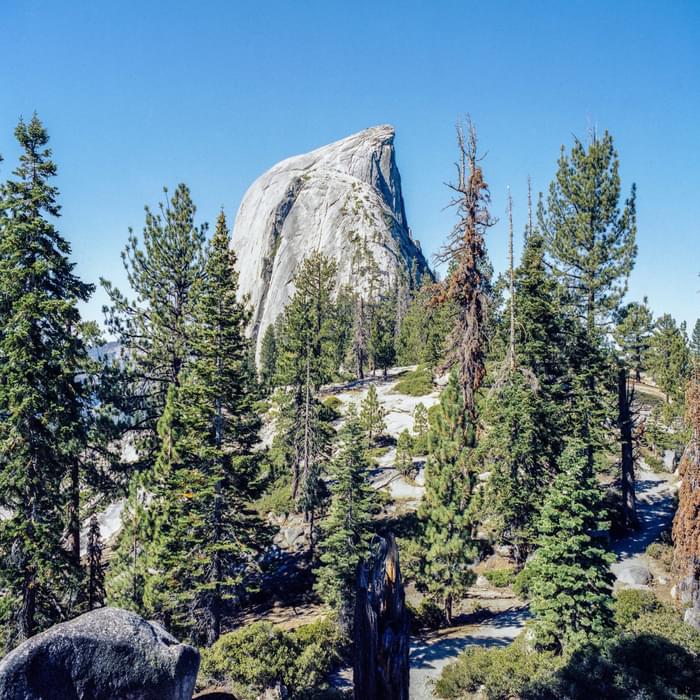 The peak viewed from the East, on Half Dome Trail