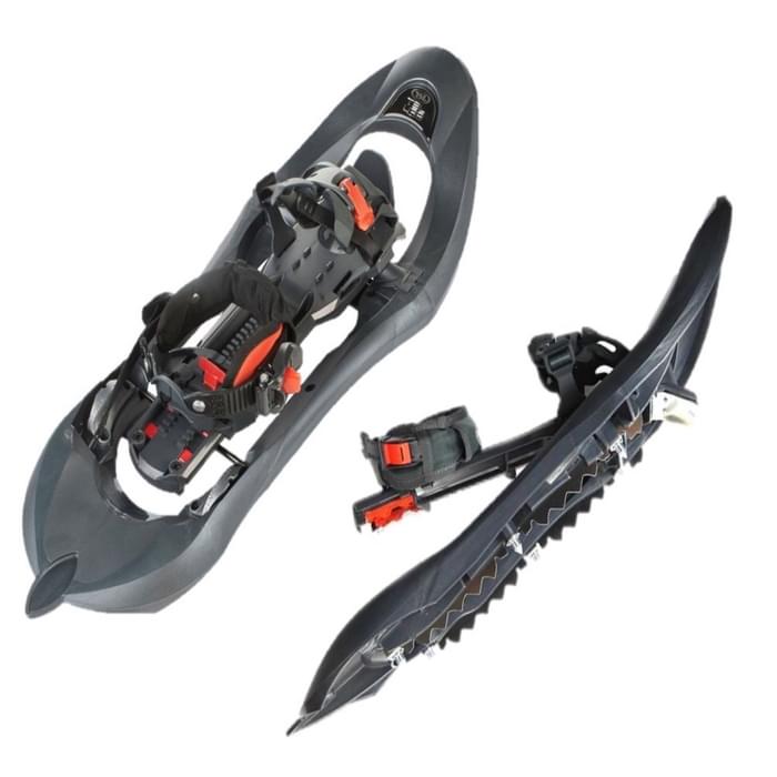 My TSL 438 Access snowshoes: the eight crampon spikes, front teeth and the grips under each foot provide maximum traction