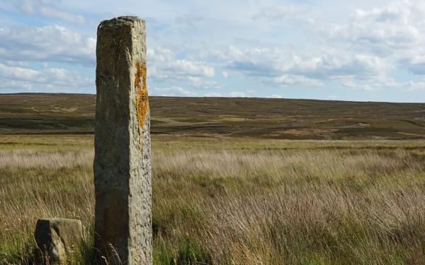 Many old moorland paths and tracks are marked by simple stone pillars