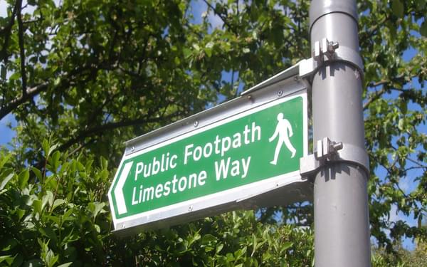 Limestone Way signpost, Derbyshire