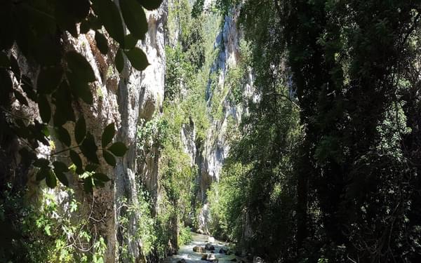 The Aterno river in the Gole di San Venanzia Nature Reserve