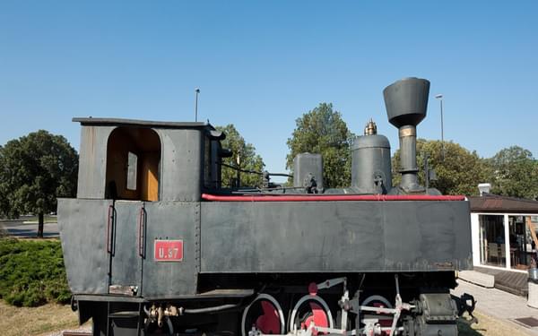 Old steam train at the railway station in Koper, on the Parenzana cycle route, Slovenia © Rudolf Abraham