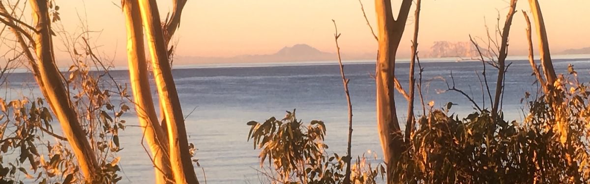 The Rock of Gibraltar and the Atlas Mountains of Morocco from Estepona