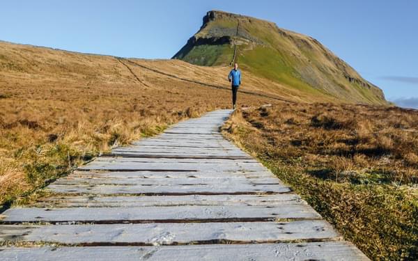 Running on Pen-y-ghent’s southern slopes (photo: Alice Ellwood)