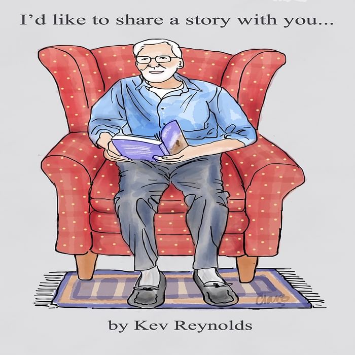 Kev Reynolds drawn by Clare Crooke