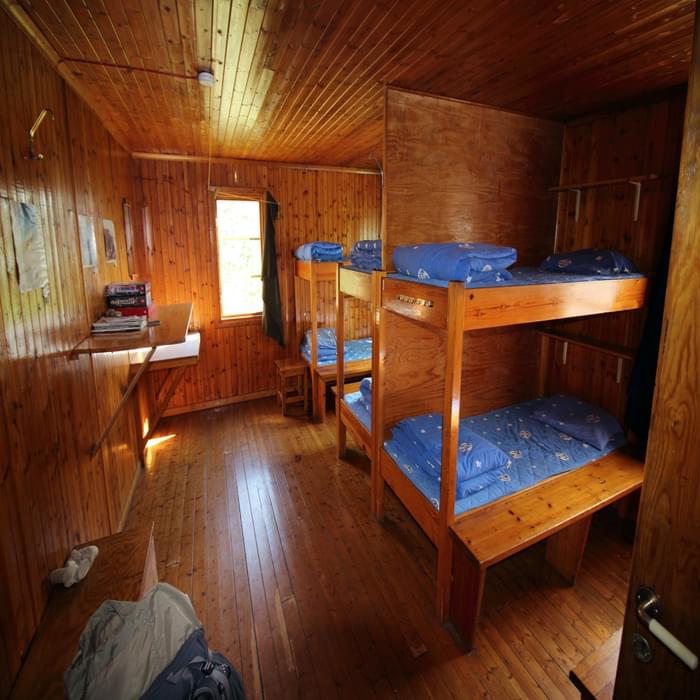 Typical fjällstuga bunk room