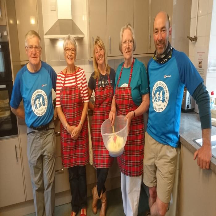 Alvar, Patricia, Marion, Ann and Graeme – Challengers all, and hosts at Tarfside this year
