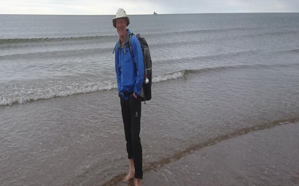 Feet in the sea at St Cyrus