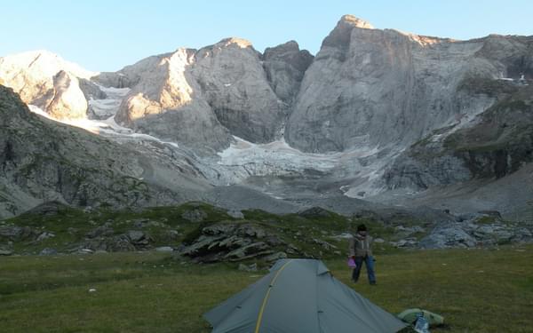 The north face of the Vignemale, seems from Les Oulettes de Gaube (August 2012)