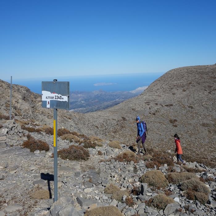 The Col At 2240M With The Sea Beyond