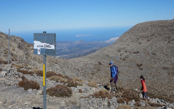 The Col At 2240M With The Sea Beyond