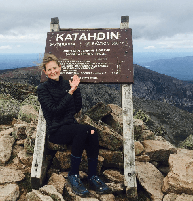 At the top of Katahdin