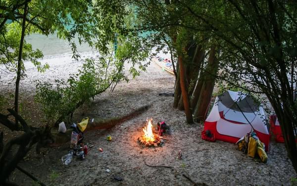 From Germany onwards, this is what home often looked like for us. Camping on the side of the river was often a wonderful and peaceful experience. Most days we would swim in the river before dinner to freshen up after a long day of paddling in the heat!
