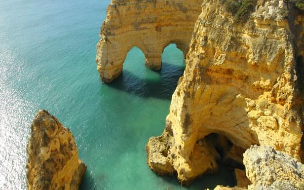 Beautiful arches near Praia da Marinha