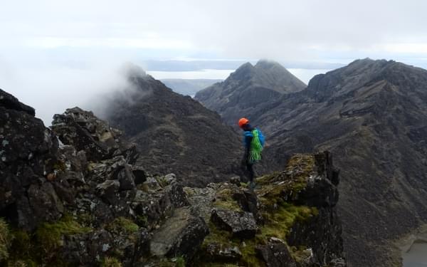 The cloud lifts on the southern part of the Cuillin