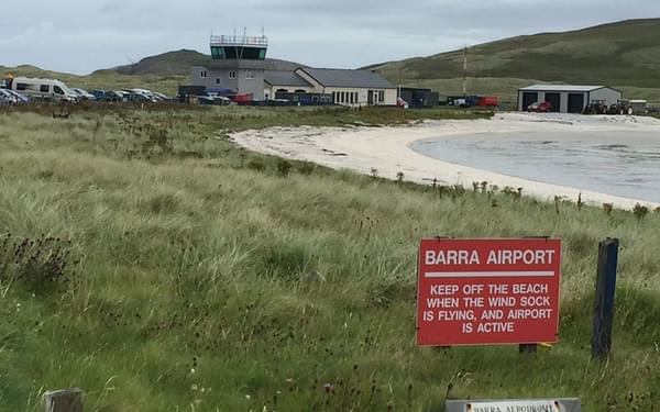 Barra Airport on the beach