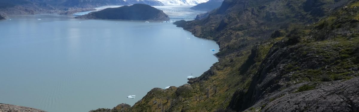 The snout of Grey Glacier at the start of the W trek