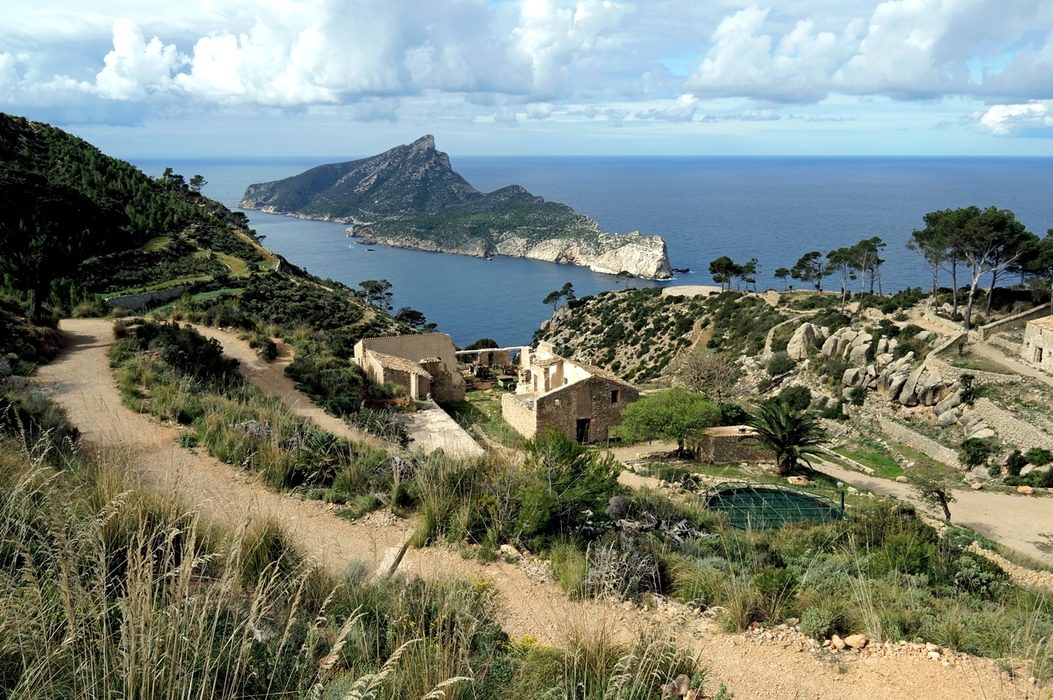 The Ruined Monastery Of La Trapa And The Island Of Sa Dragonera