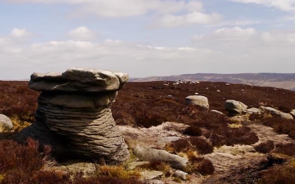 The  Druid  Stone On  Kinder  Scout