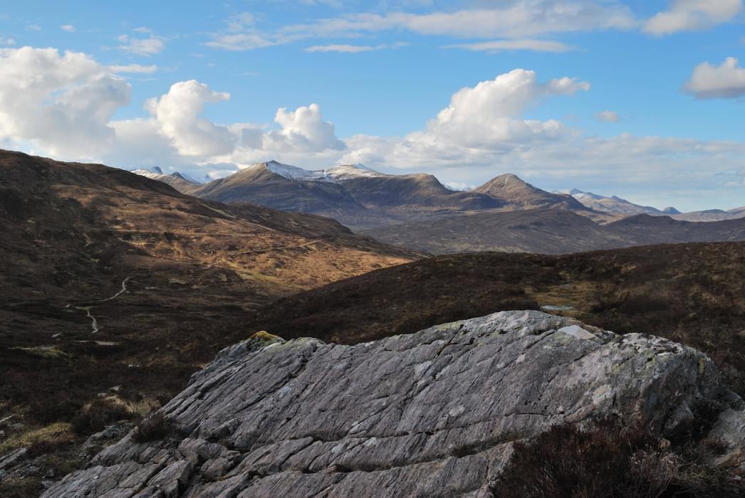 Devils  Staircase Path With The  Mamores Ridge