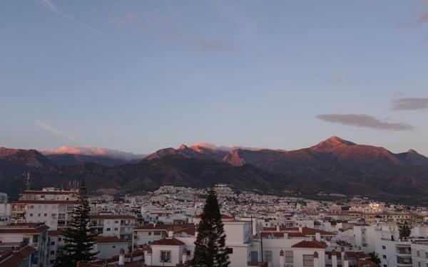 Sunset Over The Mountains Above  Nerja