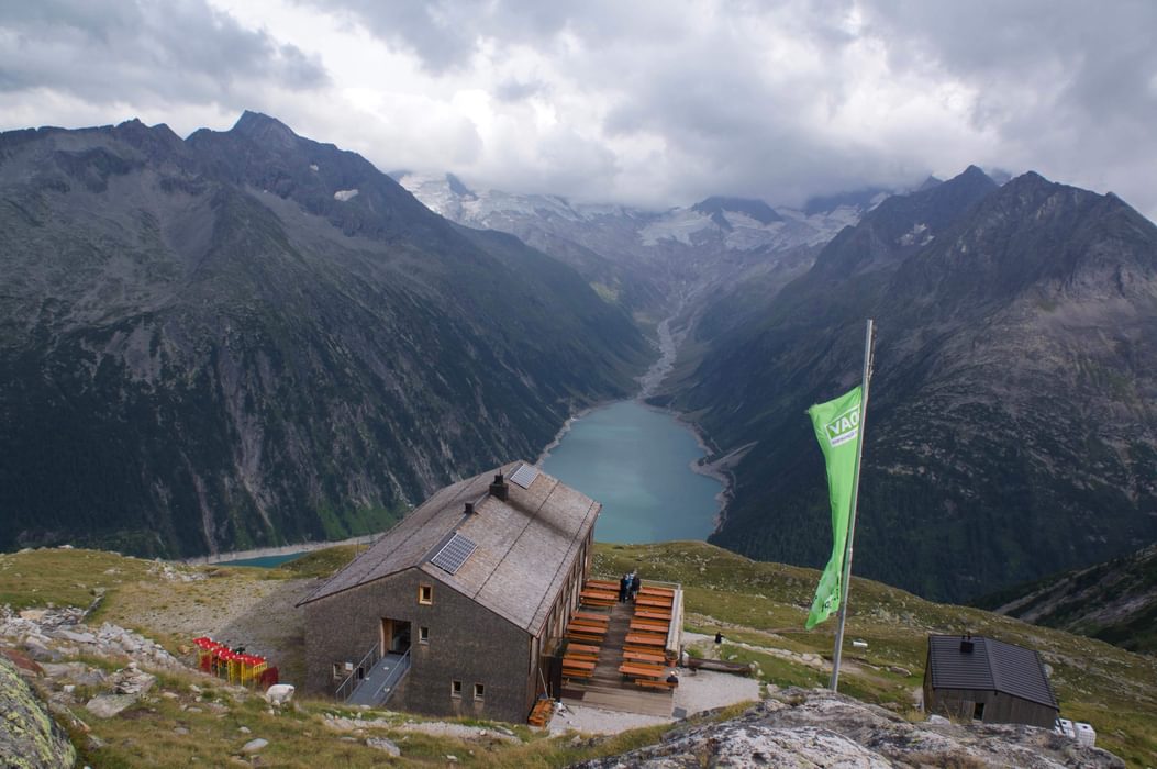 Olpererhutte In The  Austrian  Alps