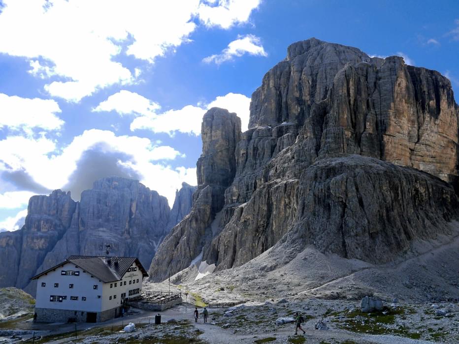 Refugio  Pisciadu In The  Italian  Dolomites