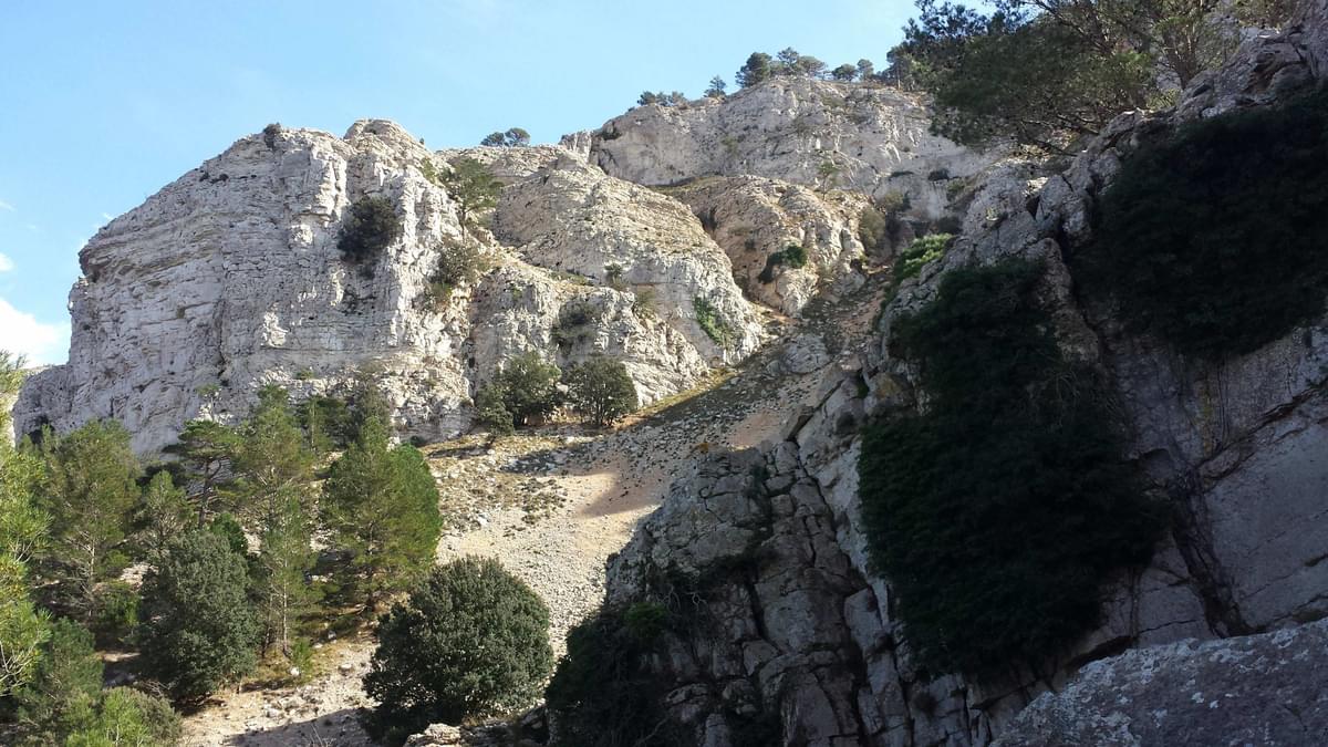 Rocky Cliffs On The  Montaspre Ridge