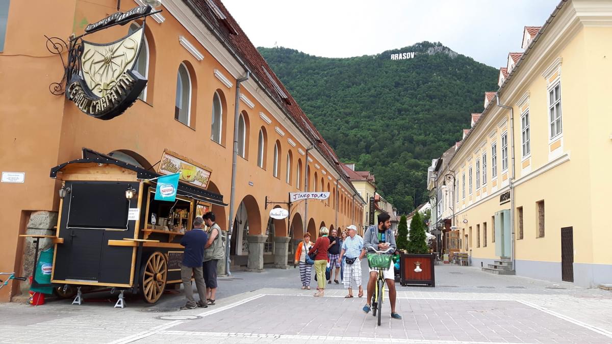 The Beautiful Town Of  Brasov In The  Carpathians