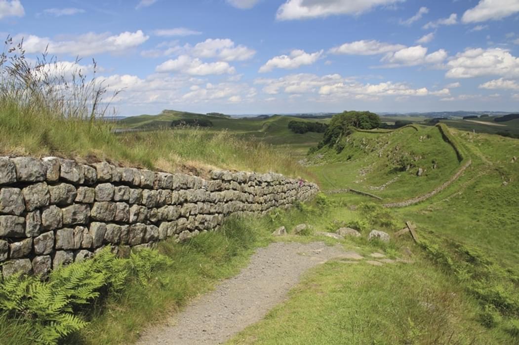 Housesteads Crags along the Hadrian's Wall Path