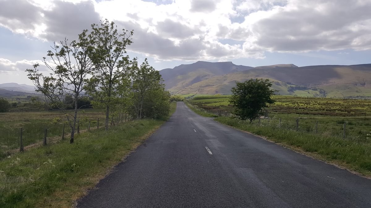 For Day 1 Skiddaw 1 Caption Blencathra viewed from Troutbeck Roman Fort on the C2 C Cycle Route