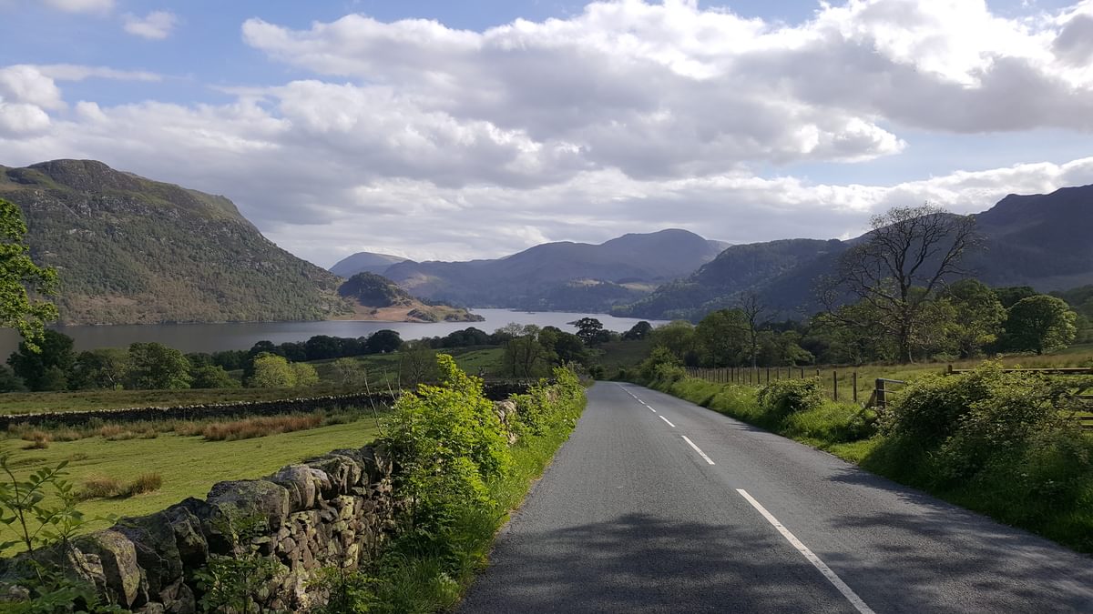 For Day 1 Skiddaw 3 Caption Descending Park Brow towards Ullswater