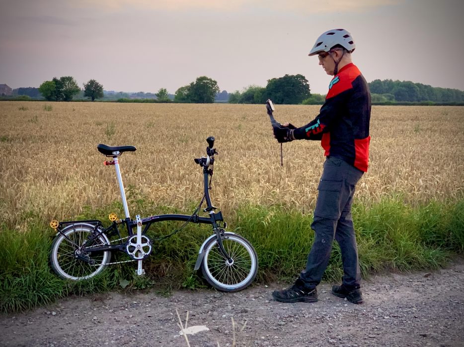 Taking a close-up shot of the bike