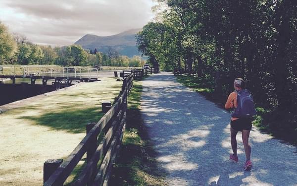 Running along the Caledonian Canal between Fort William and Gairlochy