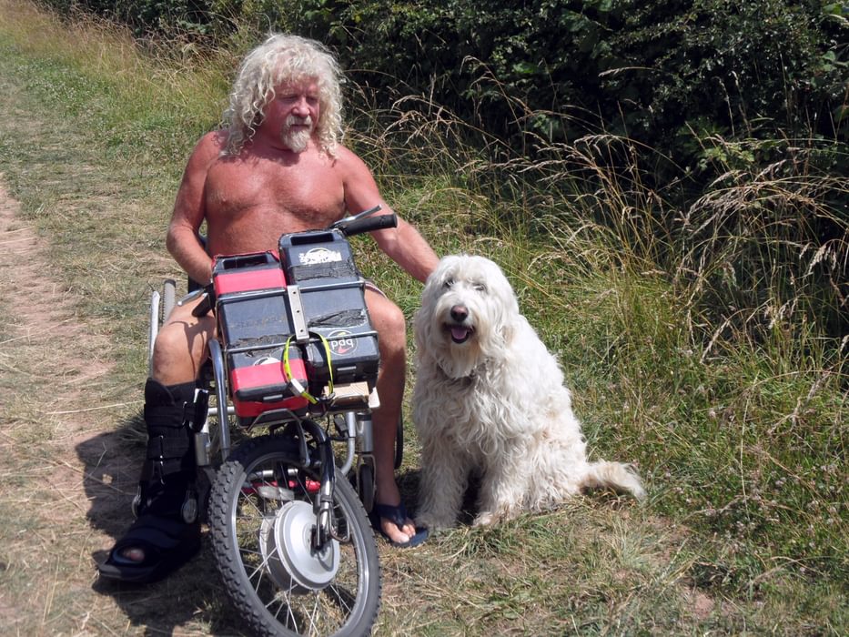 Frankie and Nonny enjoying an outing on the coast path