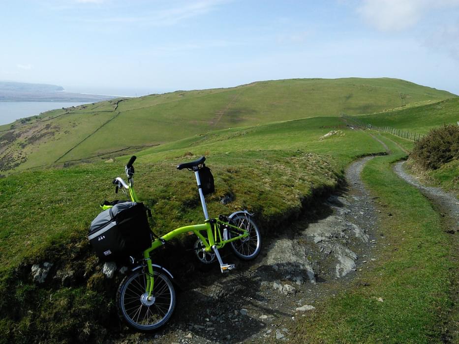 The author’s Brompton above Machynlleth in mid-Wales