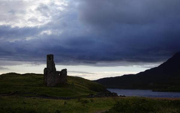 Ardvreck Castle on the shores of Loch Assint