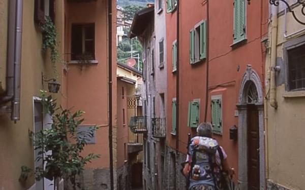 Colourful Italian streets around Lake Como